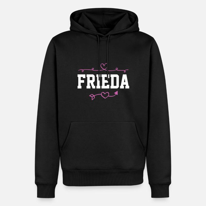 Frieda - Sweat à capuche Premium bio Homme - noir
