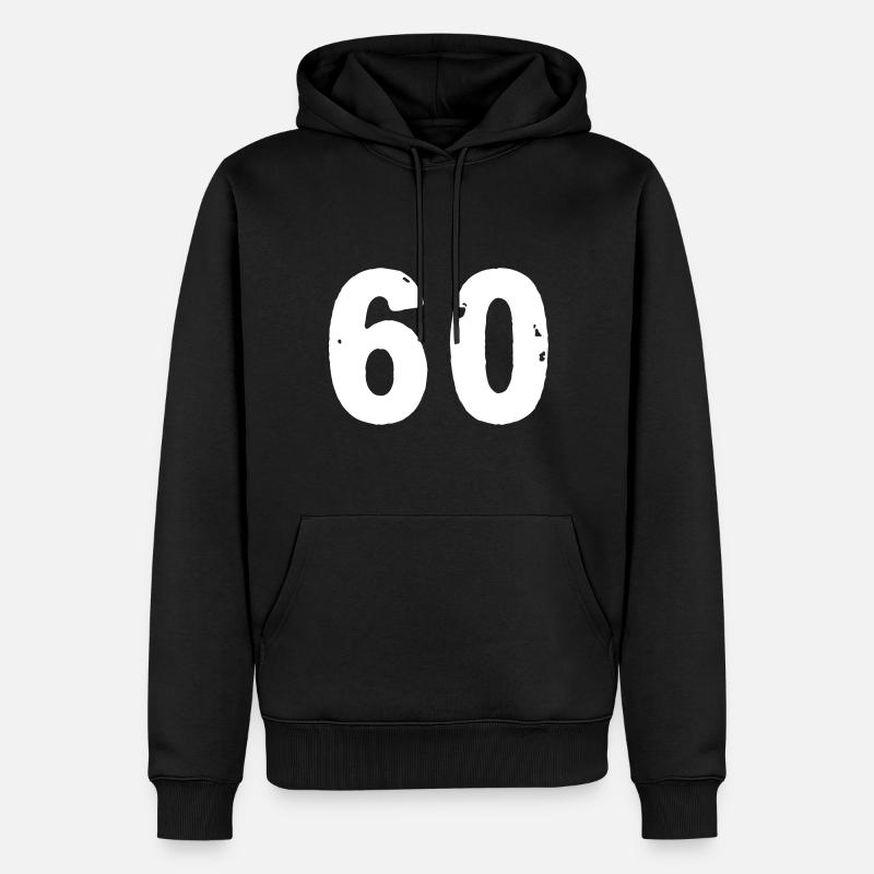 Maillot 60 numéros - Sweat à capuche Premium bio Homme - noir