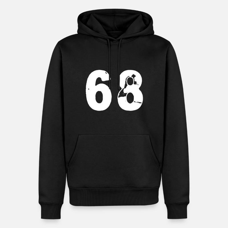 68 Maillot numéro - Sweat à capuche Premium bio Homme - noir