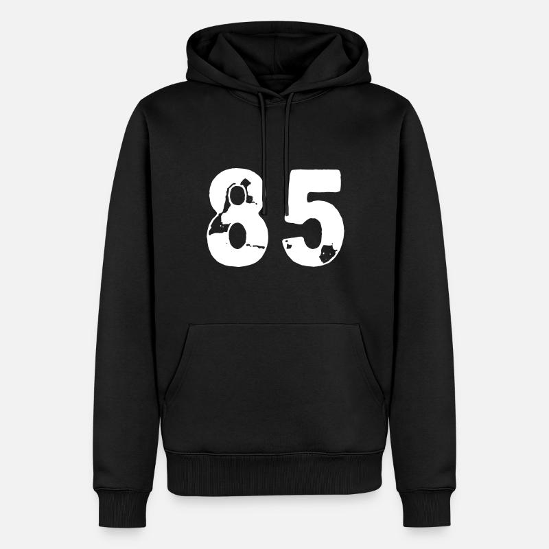 85 Maillot numéro - Sweat à capuche Premium bio Homme - noir