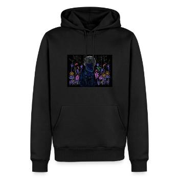 Geisterbär - Männer Premium Bio Hoodie - Schwarz - Vorne - Nico (187cm)