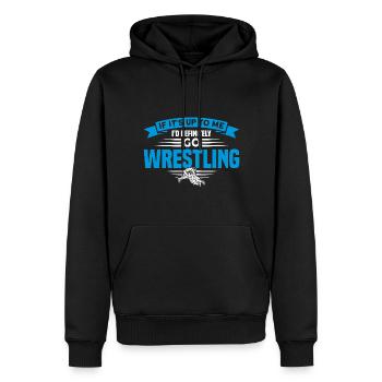 Ringen Trainer Ringer Ringen Geschenk - Männer Premium Bio Hoodie - Schwarz - Vorne - Nico (187cm)