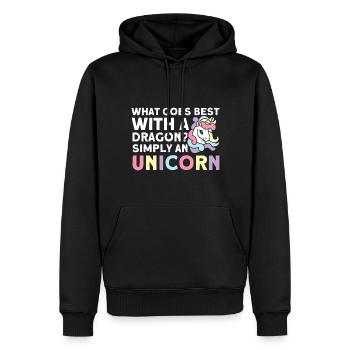 Einhörner Drache Einhorn Einhorn Liebhaber - Männer Premium Bio Hoodie - Schwarz - Vorne - Nico (187cm)