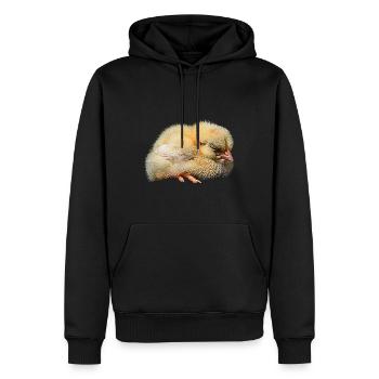 Huhn - Männer Premium Bio Hoodie - Schwarz - Vorne - Nico (187cm)