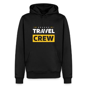 Travel Crew - Männer Premium Bio Hoodie - Schwarz - Vorne - Nico (187cm)
