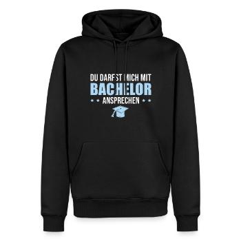 Bachelor Abschluss Studium Bachelorprüfung - Männer Premium Bio Hoodie - Schwarz - Vorne - Nico (187cm)