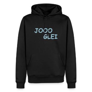 JOOO GLEI - Men’s Premium Organic Hoodie - black - Front - Nico (187cm)