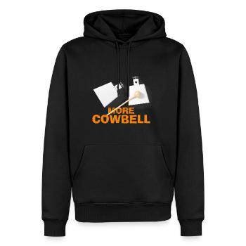Plus Cowbell Bell Cow Animal Music Teacher Rhythm - Sweat à capuche Premium bio Homme - noir - Devant - Nico (187cm)