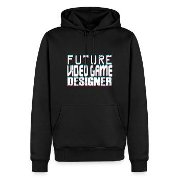 Future Video Game Designer - Männer Premium Bio Hoodie - Schwarz - Vorne - Nico (187cm)