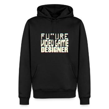 Future Video Game Designer - Männer Premium Bio Hoodie - Schwarz - Vorne - Nico (187cm)