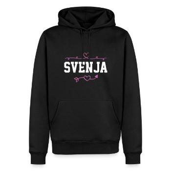 Jennifer - Sweat à capuche Premium bio Homme - noir - Devant - Nico (187cm)
