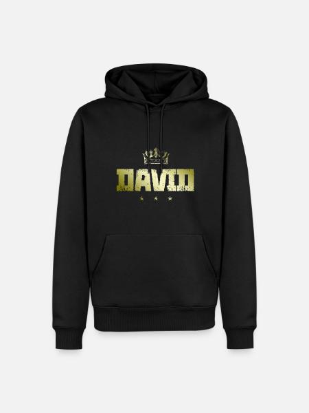 David - Men’s Premium Organic Hoodie - black