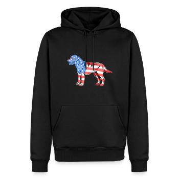 Labrador Retriever Labrador Retriever Flag - Men’s Premium Organic Hoodie - black - Front - Nico (187cm)