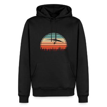 Drachenfliegen Deltasegler Hängegleiter Pilot - Männer Premium Bio Hoodie - Schwarz - Vorne - Nico (187cm)