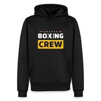 Équipe de boxe - Sweat à capuche Premium bio Homme - noir - Devant - Nico (187cm)
