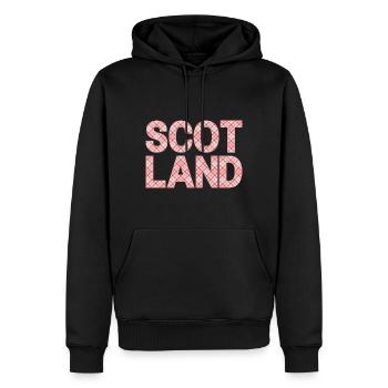 Schottland Tartan Schriftzug Dudelsack Highlands - Männer Premium Bio Hoodie - Schwarz - Vorne - Nico (187cm)