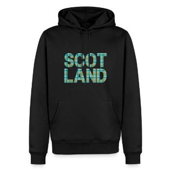 Schottland Tartan Schriftzug Dudelsack Highlands - Männer Premium Bio Hoodie - Schwarz - Vorne - Nico (187cm)