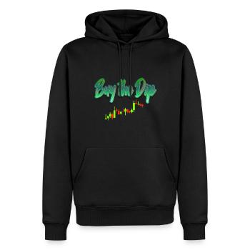 Buy The Dip - Männer Premium Bio Hoodie - Schwarz - Vorne - Nico (187cm)