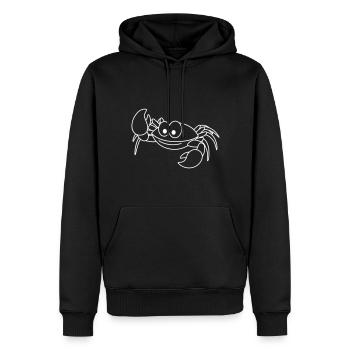 Krabbe Comic Tier - Männer Premium Bio Hoodie - Schwarz - Vorne - Nico (187cm)