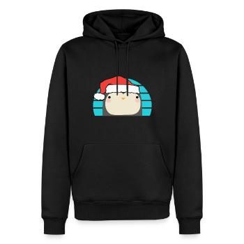 Pingouin de Noël - Sweat à capuche Premium bio Homme - noir - Devant - Nico (187cm)
