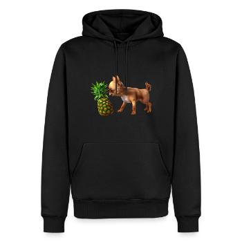 Chihuahua mit Ananas - Männer Premium Bio Hoodie - Schwarz - Vorne - Nico (187cm)