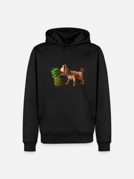 Chihuahua with pineapple - Men’s Premium Organic Hoodie - black