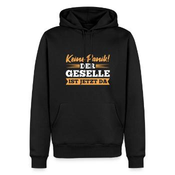 Gesellenprüfung bestanden Gesellenbrief Geselle - Männer Premium Bio Hoodie - Schwarz - Vorne - Nico (187cm)