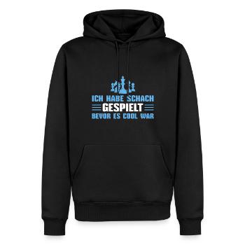 Schach gespielt bevor es cool war - Männer Premium Bio Hoodie - Schwarz - Vorne - Nico (187cm)
