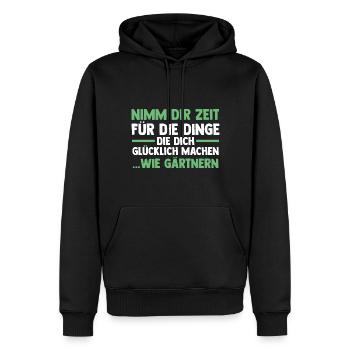 Gartenarbeit Hobbygärtner Gärtner Garten - Männer Premium Bio Hoodie - Schwarz - Vorne - Nico (187cm)