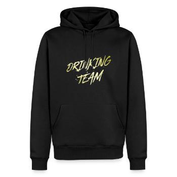 Équipe de consommation d’alcool - Sweat à capuche Premium bio Homme - noir - Devant - Nico (187cm)