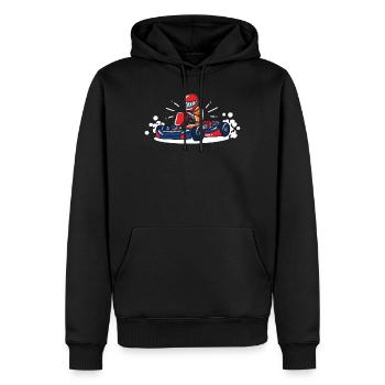 Kart fahren - Fahrer Rennwagen Fahrer Motorsport - Männer Premium Bio Hoodie - Schwarz - Vorne - Nico (187cm)
