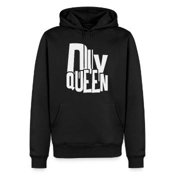 do it yourself queen - Handwerker Königin - Männer Premium Bio Hoodie - Schwarz - Vorne - Nico (187cm)
