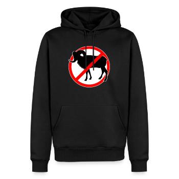 Ziegen oder Mufflons verboten - Ziege - Männer Premium Bio Hoodie - Schwarz - Vorne - Nico (187cm)