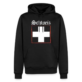 Schweiz T-shirt Geschenkidee - Männer Premium Bio Hoodie - Schwarz - Vorne - Nico (187cm)