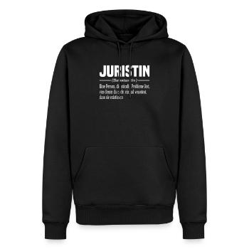 Juristin Jurastudium Staatsexamen Jurist Anwalt - Männer Premium Bio Hoodie - Schwarz - Vorne - Nico (187cm)