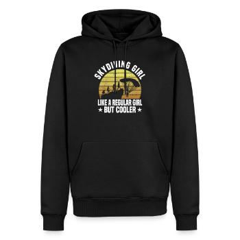Parachutistes parachutistes - Sweat à capuche Premium bio Homme - noir - Devant - Nico (187cm)