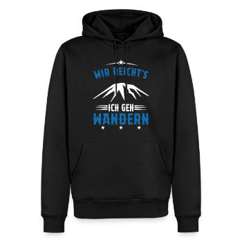 Assez je Vais Randonnée Cadeau montagnes vintage - Sweat à capuche Premium bio Homme - noir - Devant - Nico (187cm)