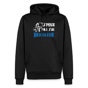Je Peux Pas J'ai Bricolage Cadeau Bricoleur - Sweat à capuche Premium bio Homme - noir - Devant - Nico (187cm)