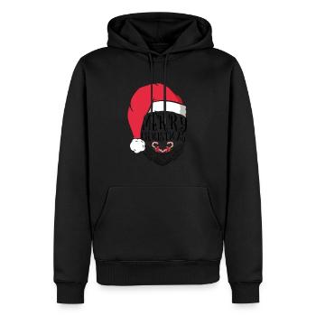 frohe weihnachten - Merry Christmas - Männer Premium Bio Hoodie - Schwarz - Vorne - Nico (187cm)