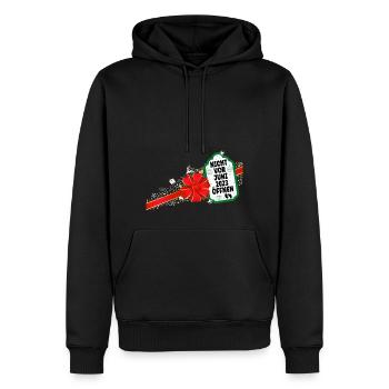 Weihnachten Schwangerschaft Verkünden Ideen Juni - Männer Premium Bio Hoodie - Schwarz - Vorne - Nico (187cm)