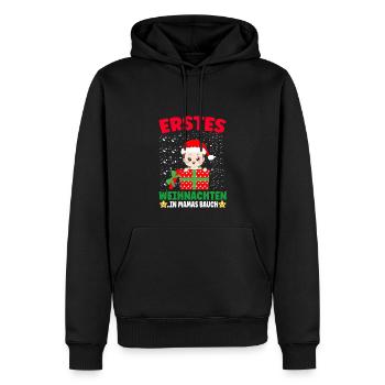 Erstes Weihnachten in Mamas Bauch Weihnachten - Männer Premium Bio Hoodie - Schwarz - Vorne - Nico (187cm)
