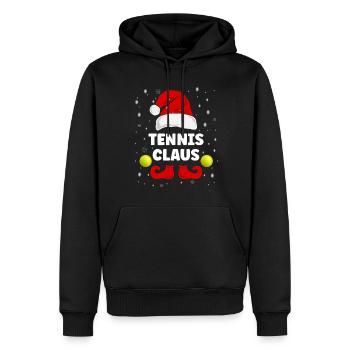 Tennis Claus Noël Tenue Famille Partenaire Look - Sweat à capuche Premium bio Homme - noir - Devant - Nico (187cm)