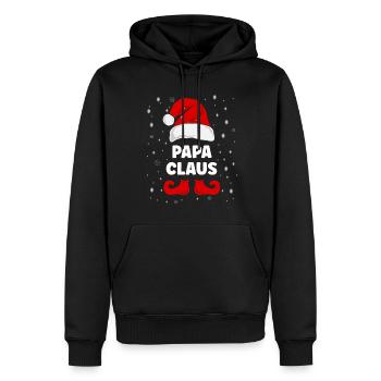 Papa Claus Weihnachtsoutfit Familie Partnerlook - Männer Premium Bio Hoodie - Schwarz - Vorne - Nico (187cm)