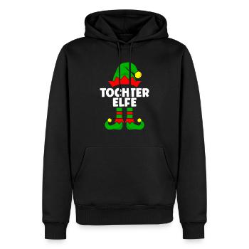 Tochter Elfe Weihnachtsoutfit Familie Partnerlook - Männer Premium Bio Hoodie - Schwarz - Vorne - Nico (187cm)