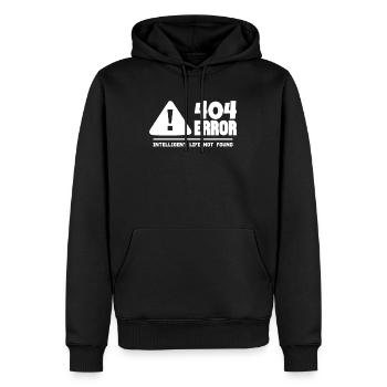 Computer and programmer geek. 404 Errors - Men’s Premium Organic Hoodie - black - Front - Nico (187cm)