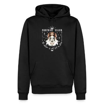 Wahrsager-tarot-karte, Die Kristallkugel Liest - Männer Premium Bio Hoodie - Schwarz - Vorne - Nico (187cm)