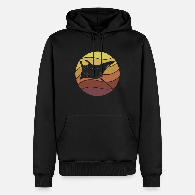 Stachelrochen Mantarochen Ozean - Männer Premium Bio Hoodie - Schwarz