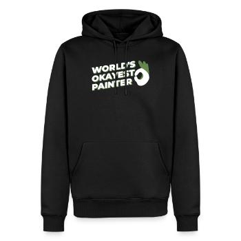 Peinture Art Peintre Artiste Art - Sweat à capuche Premium bio Homme - noir - Devant - Nico (187cm)