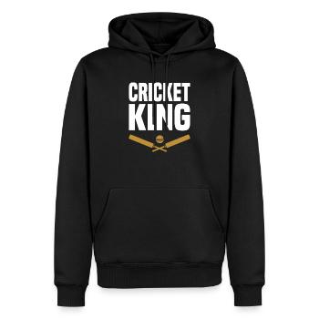 Cricket Spieler sport - Männer Premium Bio Hoodie - Schwarz - Vorne - Nico (187cm)