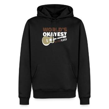 Guitariste Basse Musique Instrument de basse - Sweat à capuche Premium bio Homme - noir - Devant - Nico (187cm)